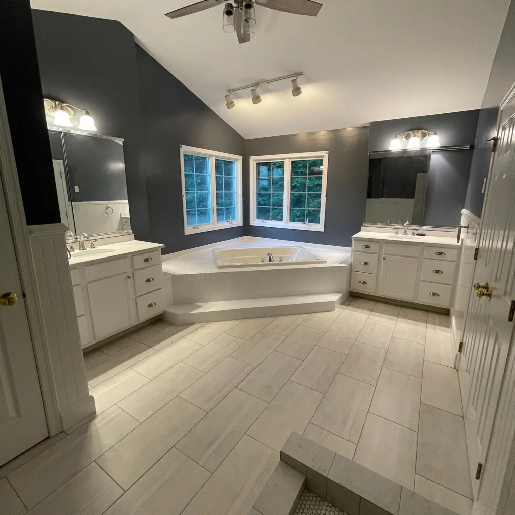 Modern interior renovation with clean lines