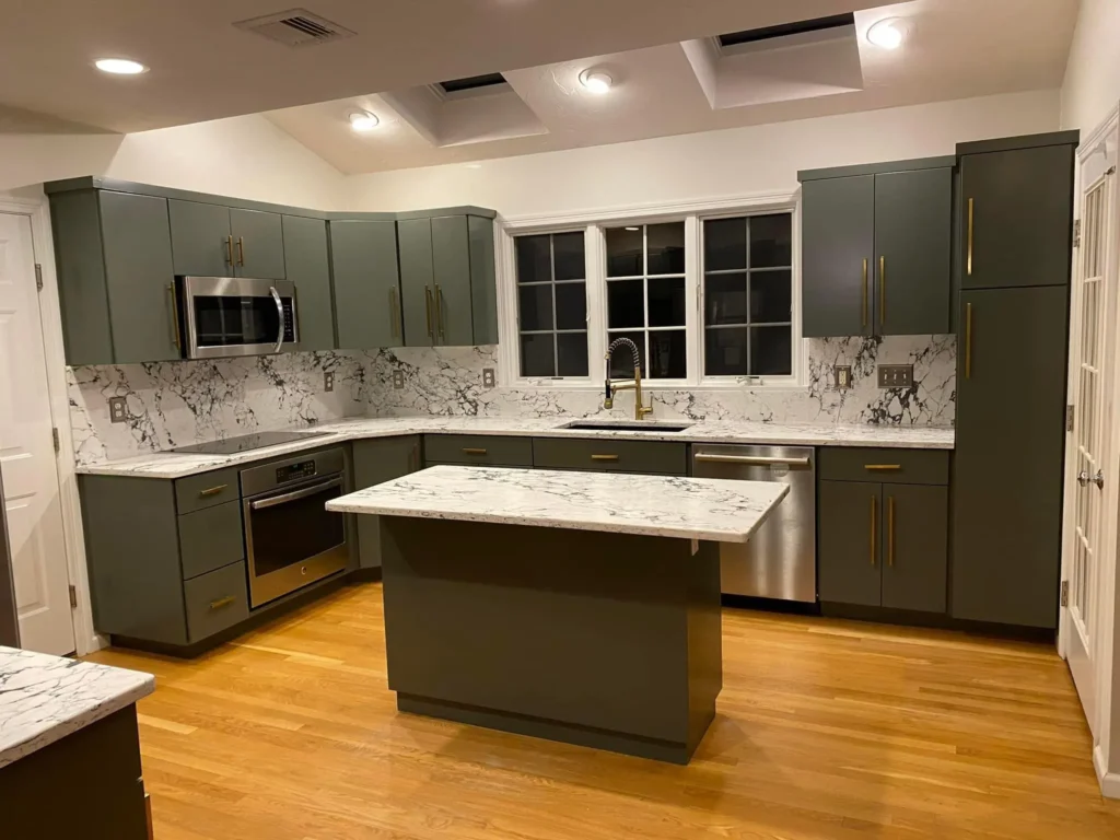 Home renovation with hardwood flooring installation