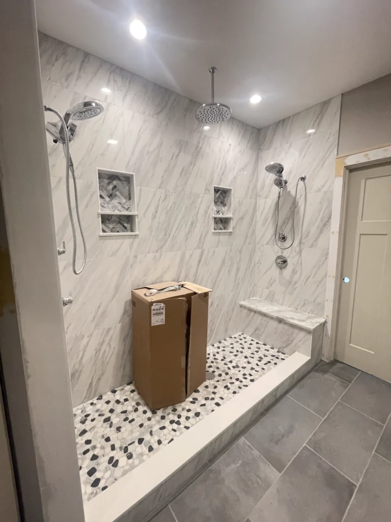 Open kitchen design with breakfast nook