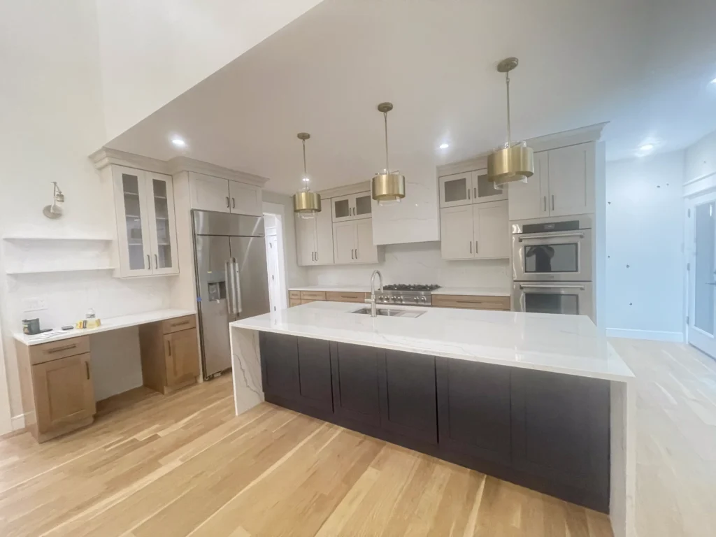 Residential renovation with new wall treatments