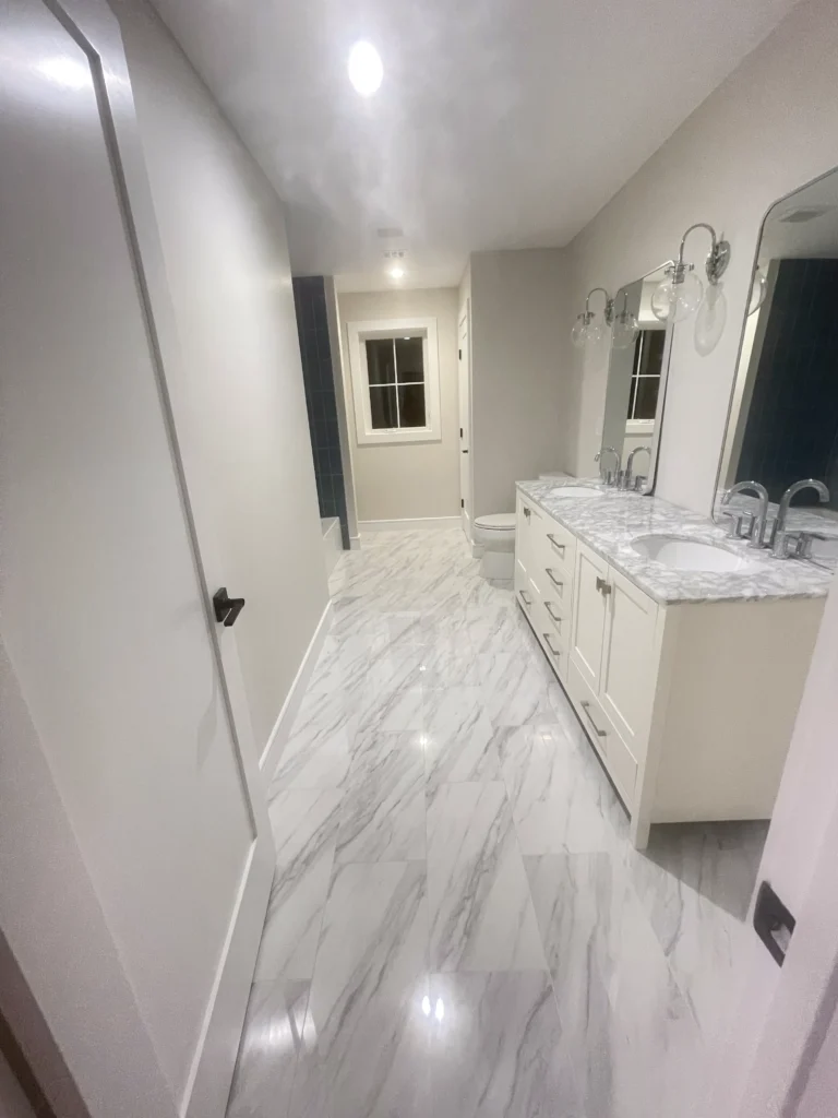 Complete room renovation with premium materials