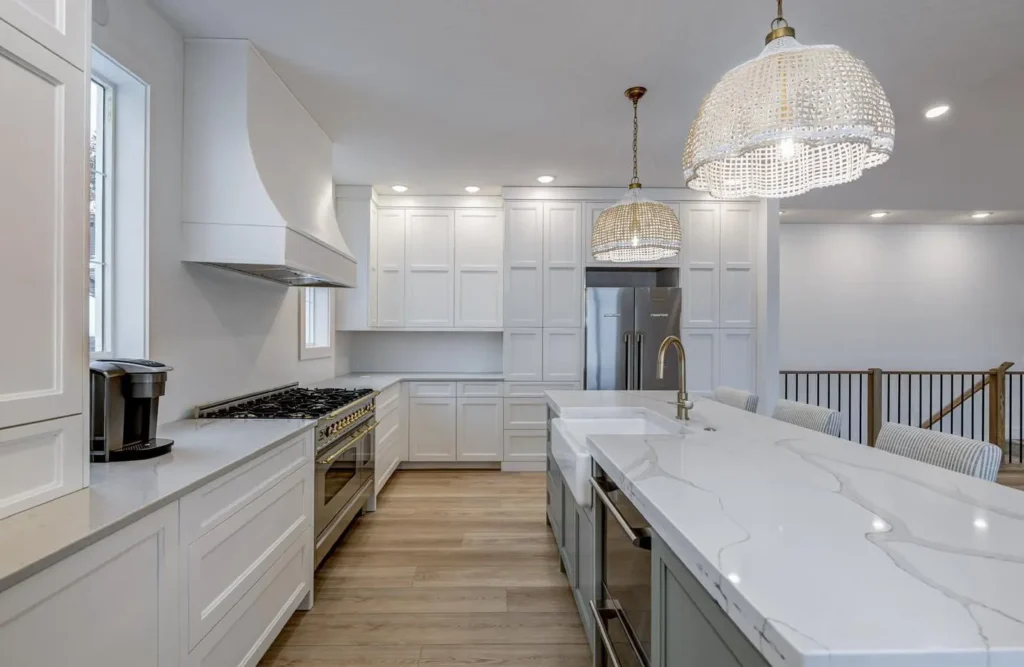 Bathroom upgrade with new tile and glass door