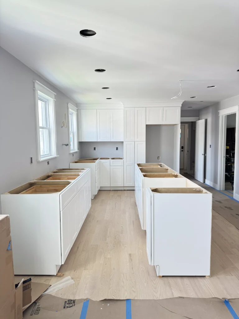 Kitchen remodel with premium countertop and backsplash