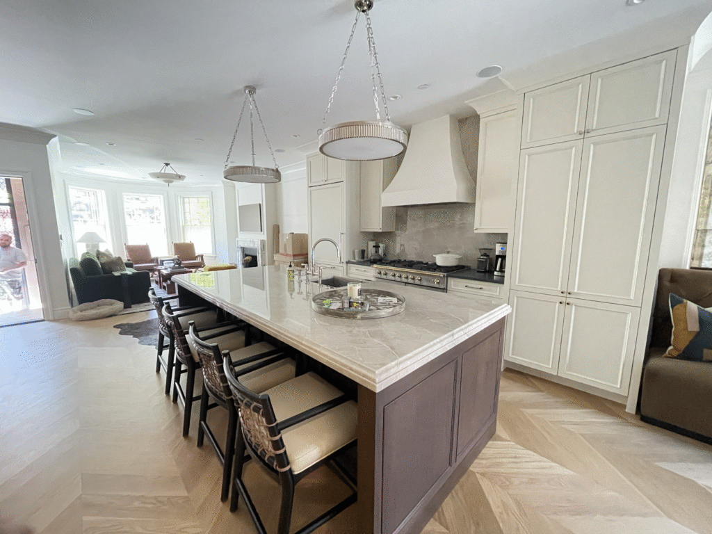 Detailed finish work in residential renovation