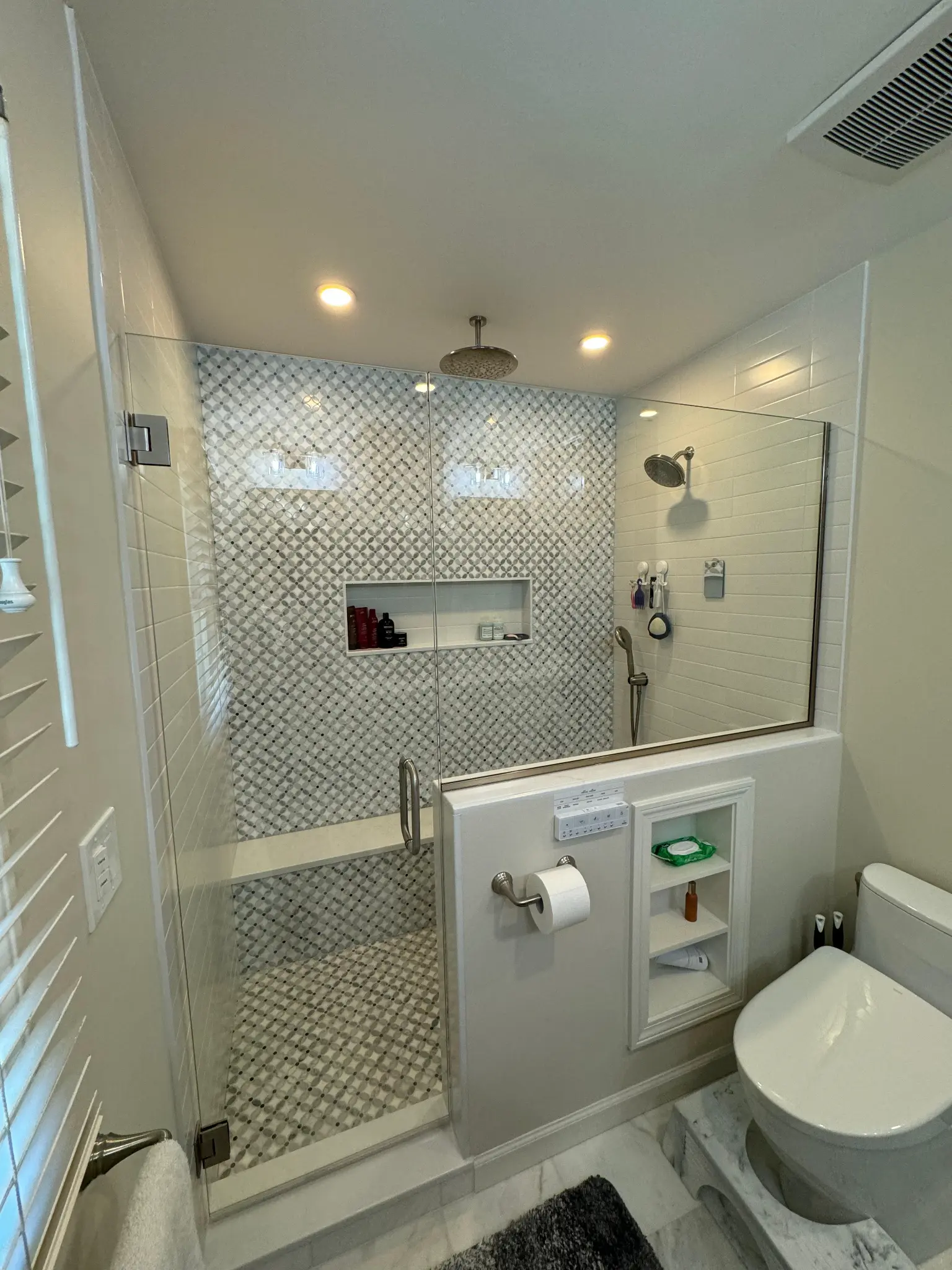 Luxury shower bathroom remodel by Regulus Construction