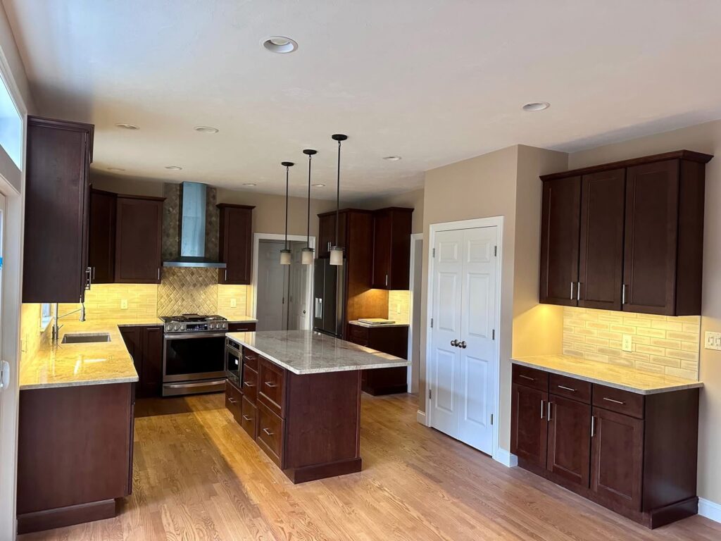 Kitchen upgrade with new cabinetry and countertops