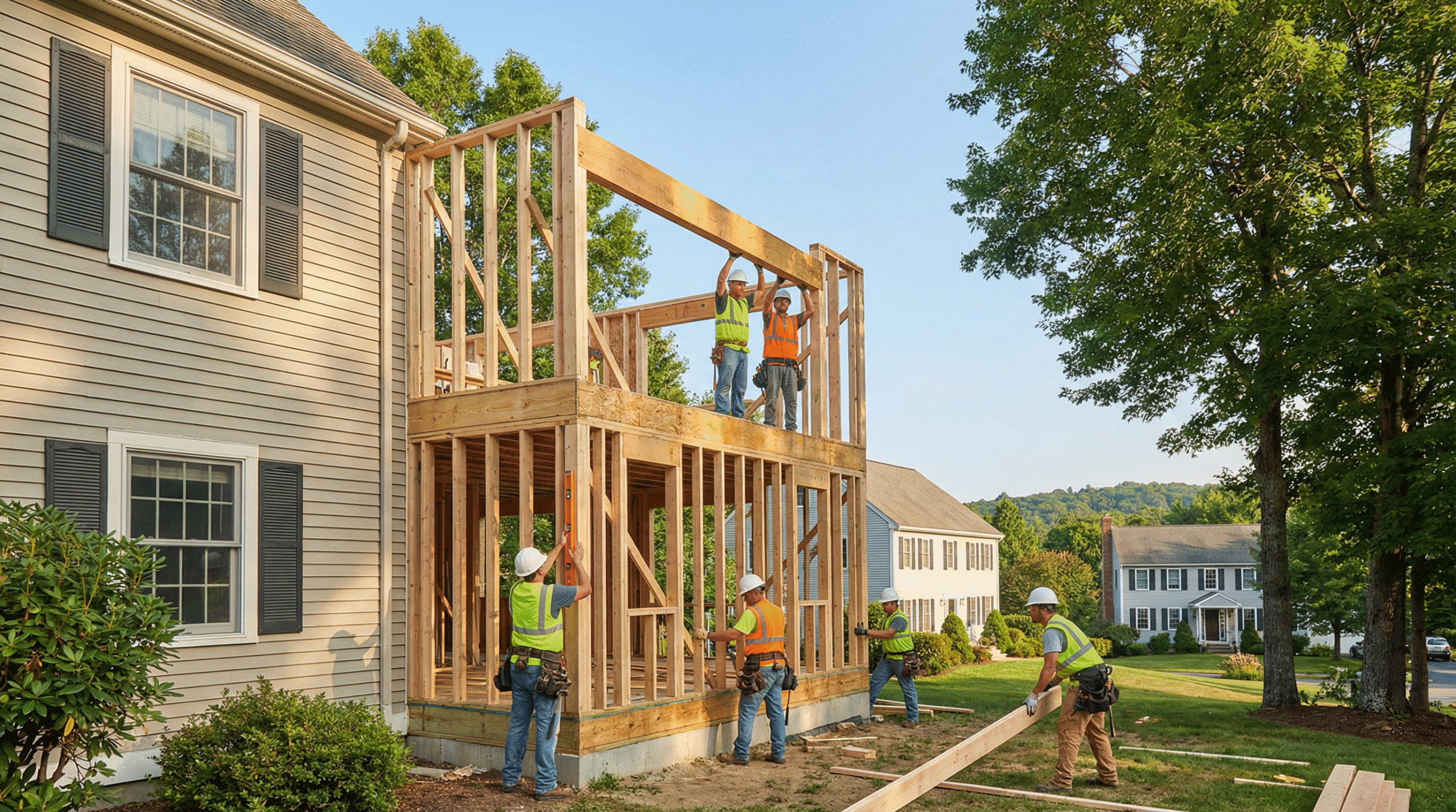 Home renovation project in Milford MA by Regulus Construction