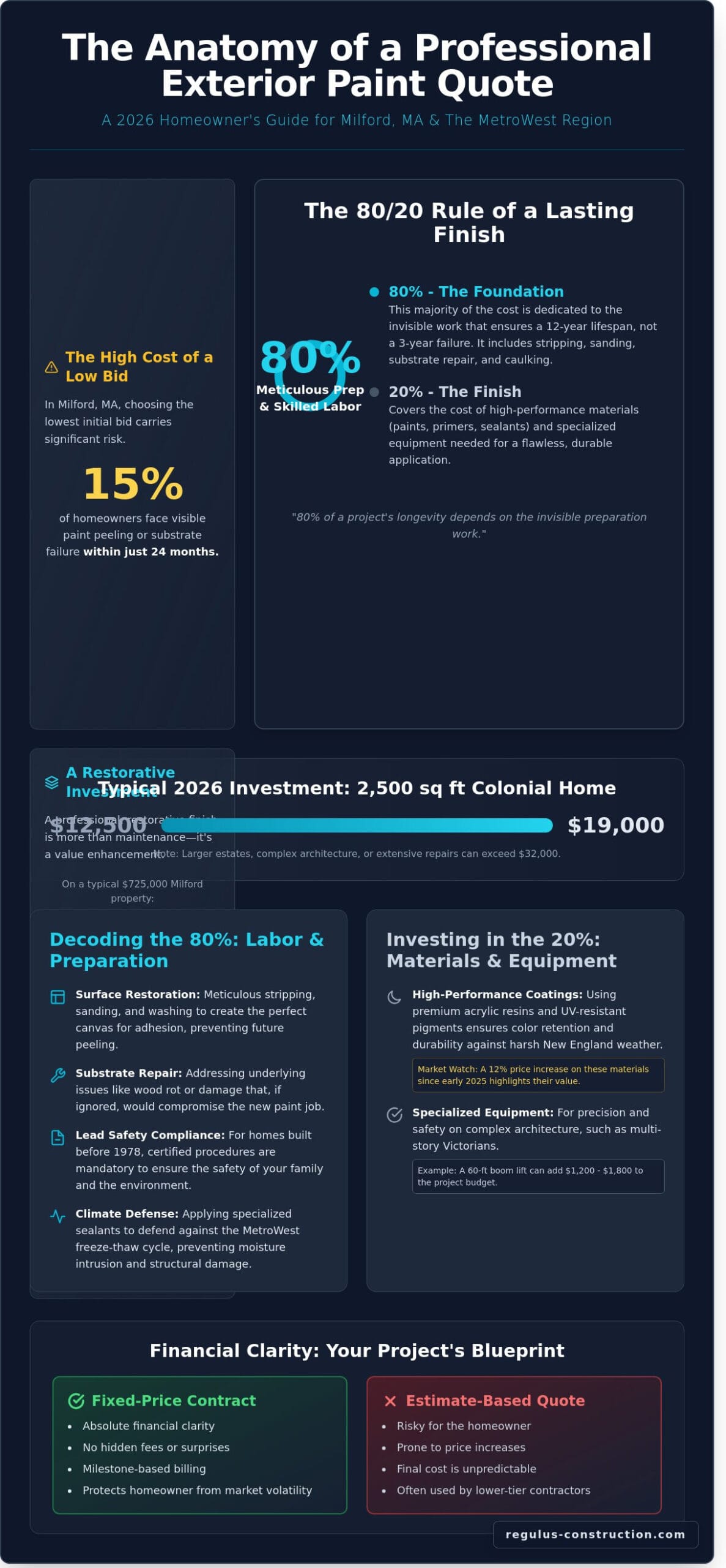 2026 Exterior Painting Cost in Milford, MA: A Comprehensive Investment Guide - Infographic