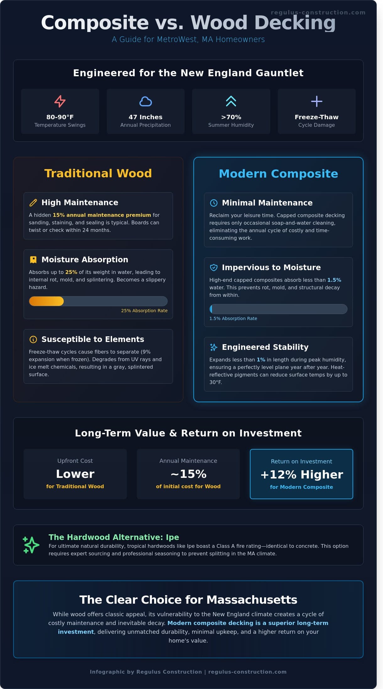 Composite vs Wood Decking in MA: The 2026 Homeowner’s Comparison Guide