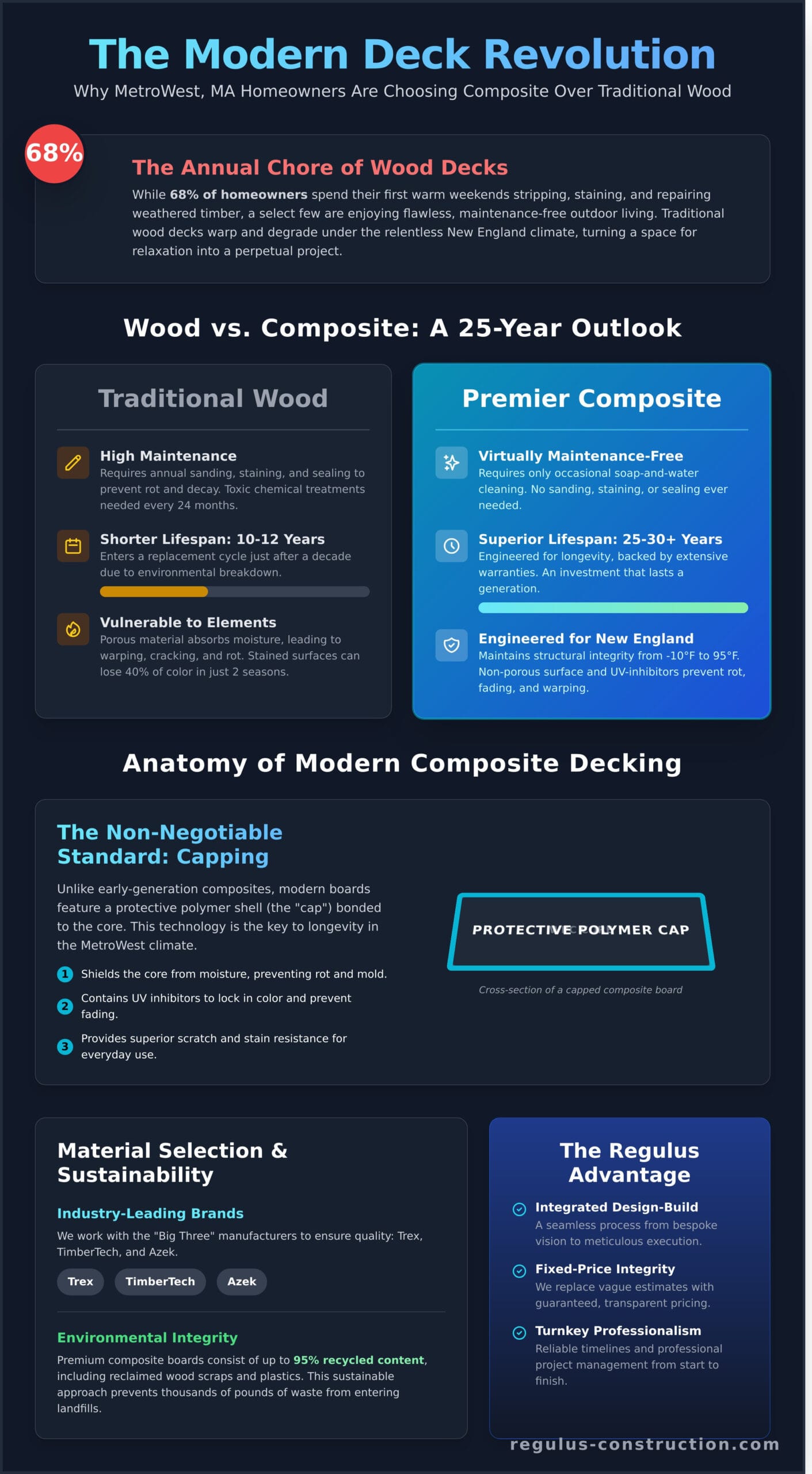 Designing and Building Premier Composite Decks in MetroWest MA: The Homeowner’s 2026 Guide - Infographic