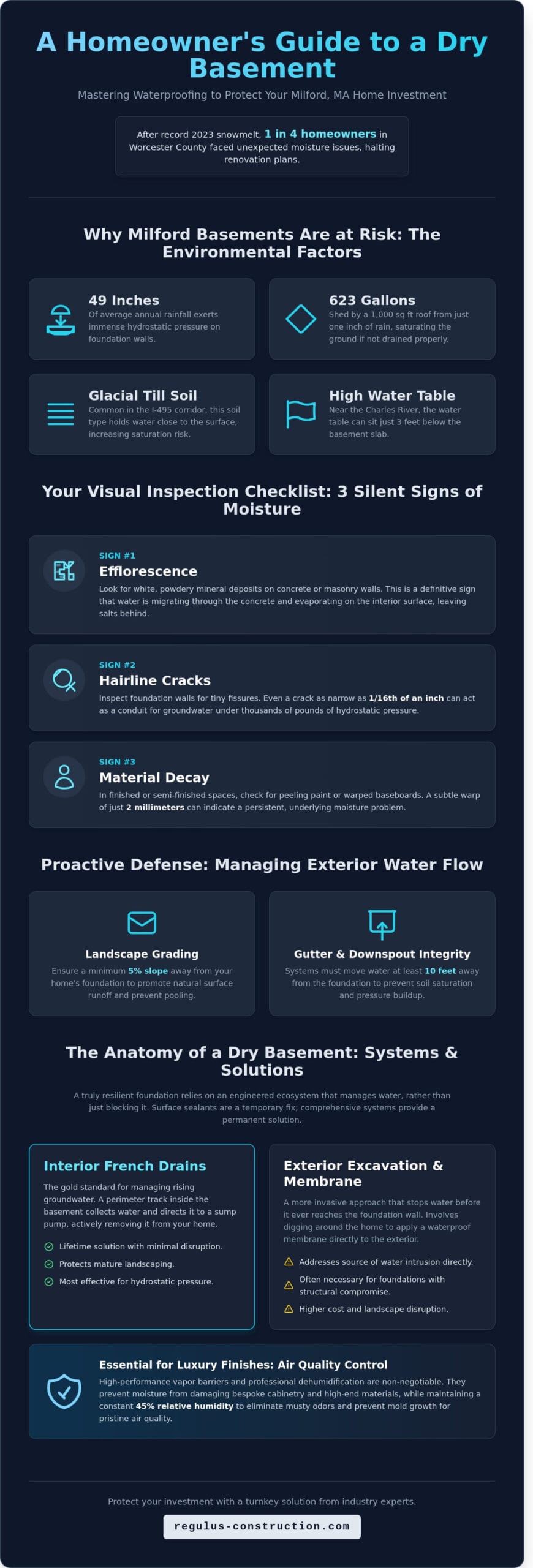 A Homeowner’s Checklist for Basement Waterproofing in Milford, MA